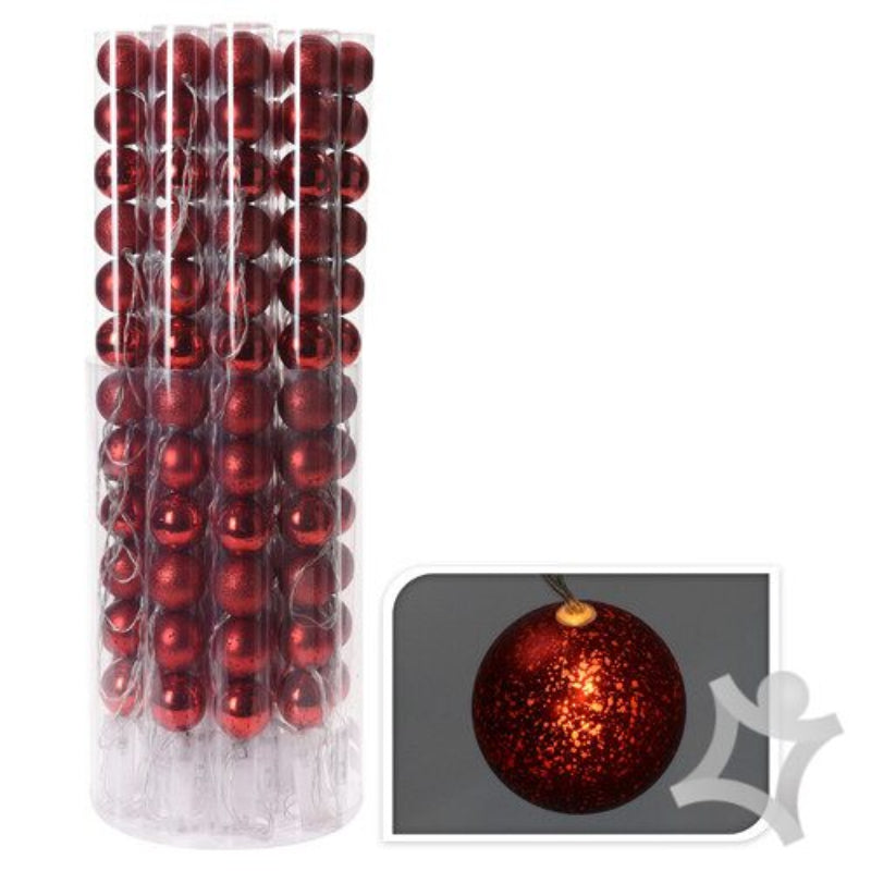 LED Baubles On String 16 Pack