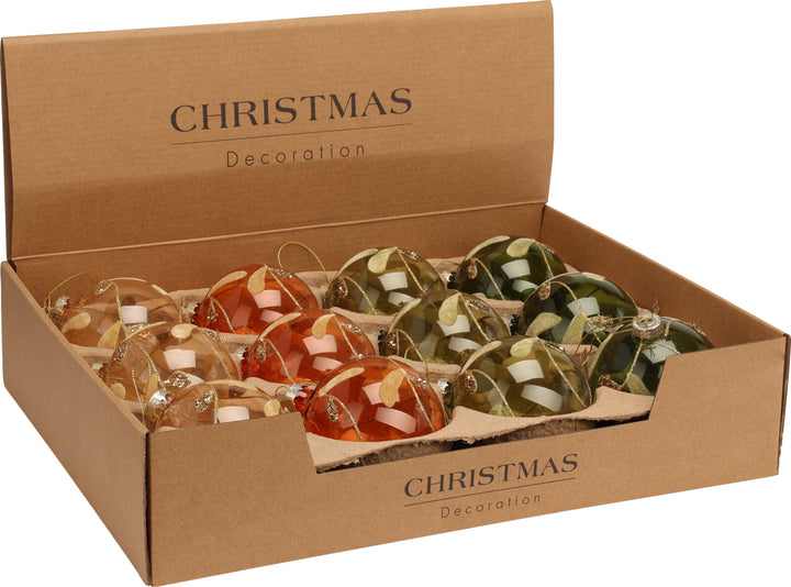 8cm Glass Bauble W/ Print