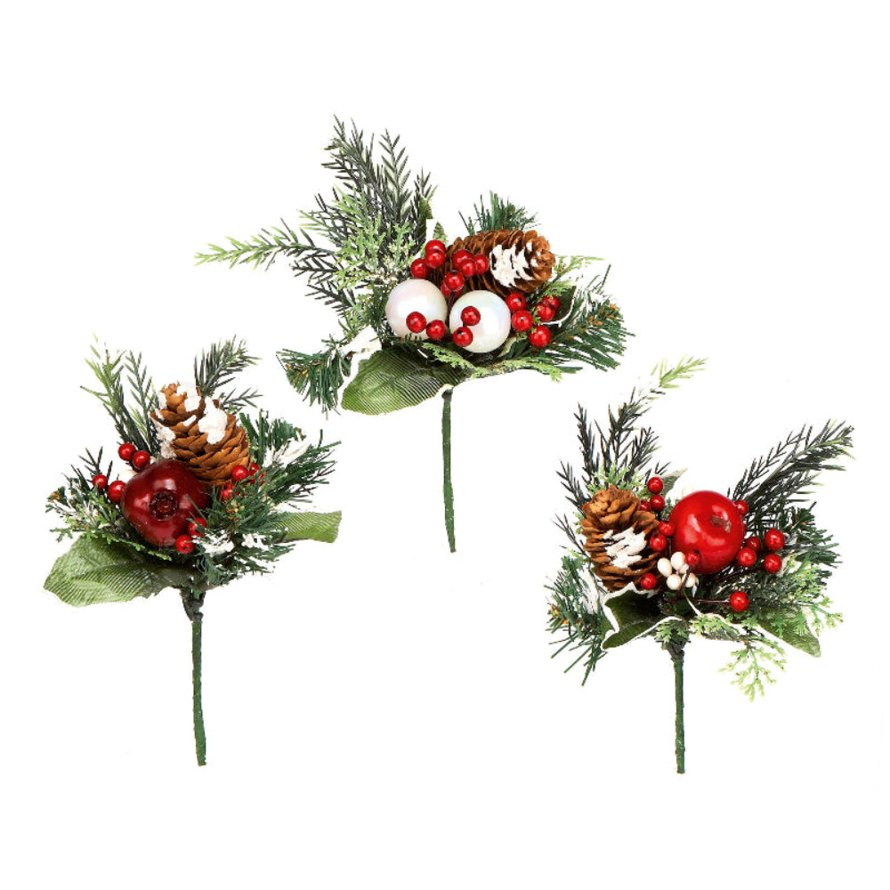 28cm Berry & Cone Pick