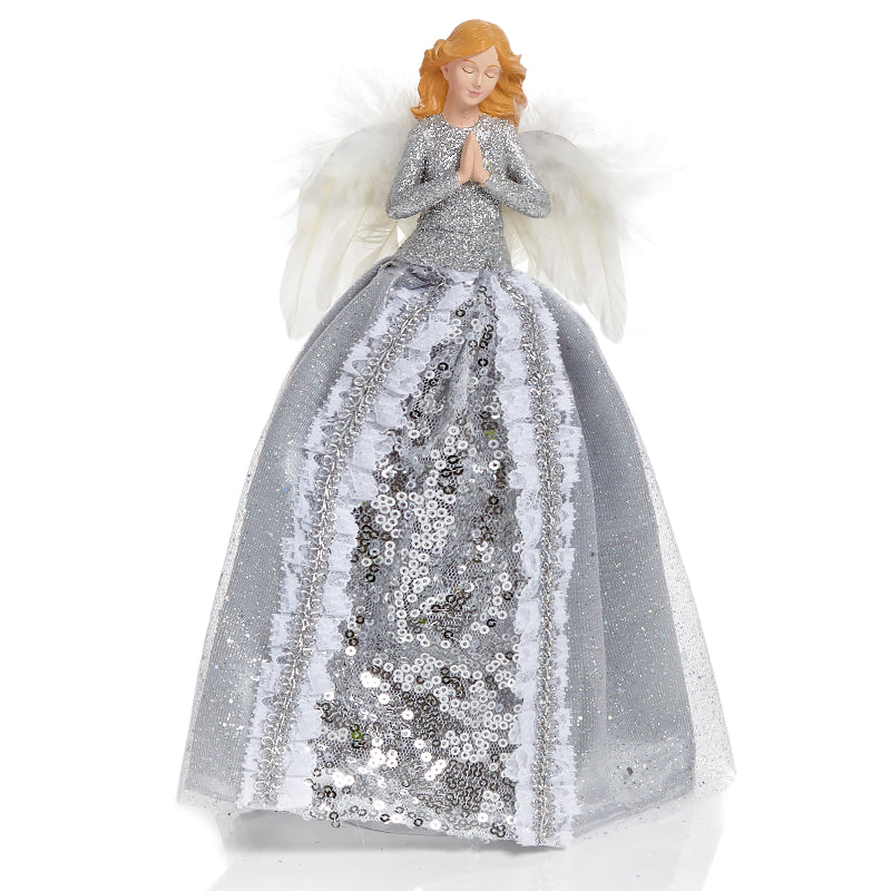 28cm Angel Tree Top - Silver