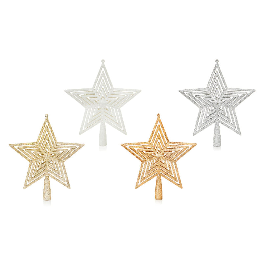 23cm Glitter Tree Top Star
