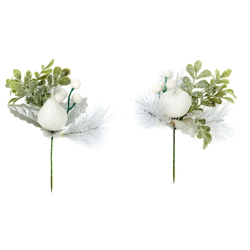 19cm White Apple and Pear Pick