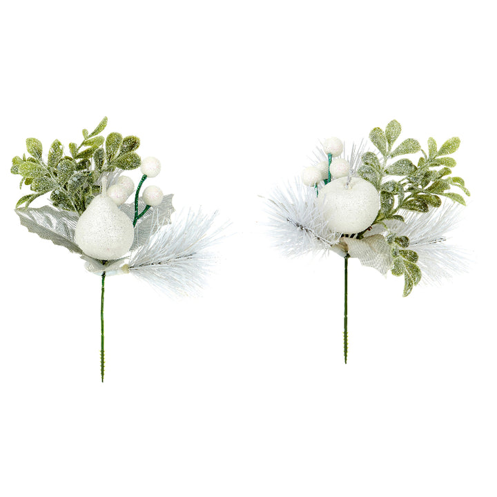 19cm White Apple and Pear Pick