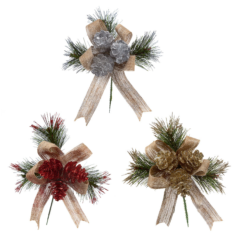 14cm Cone & Ribbon Pick