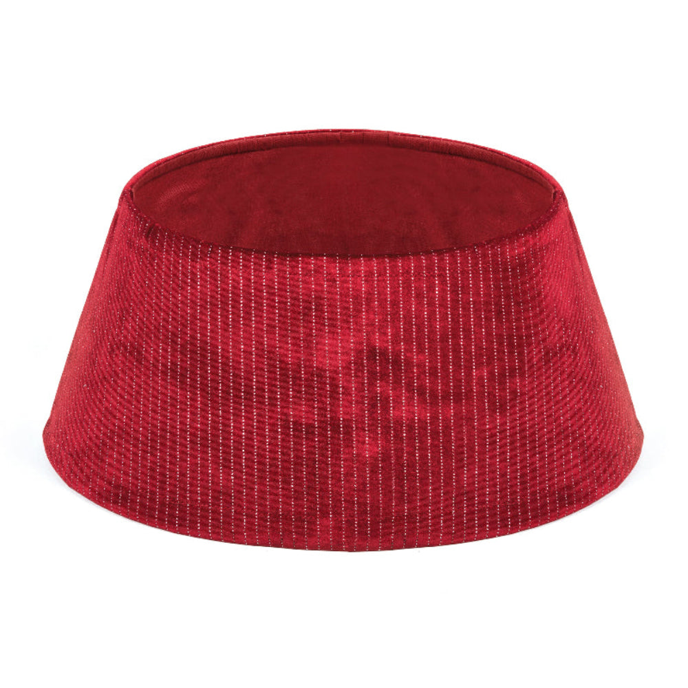 Burgundy Tree Skirt With Beads - 62cm | 2ft