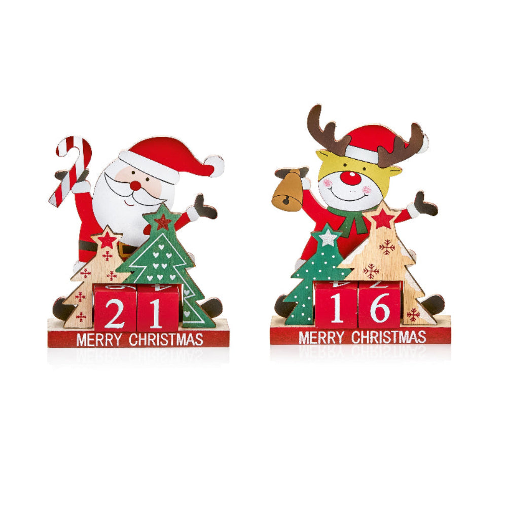 16cm Wooden Christmas Character Countdown