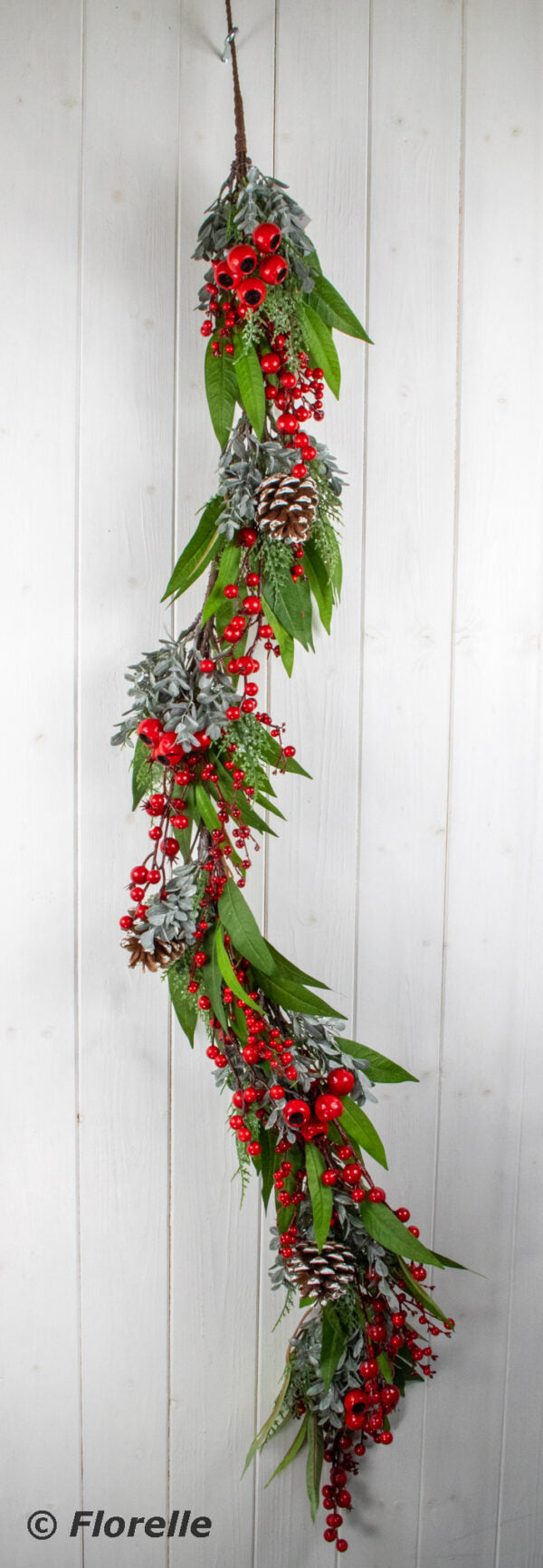 large hawthorn and pinecone garland