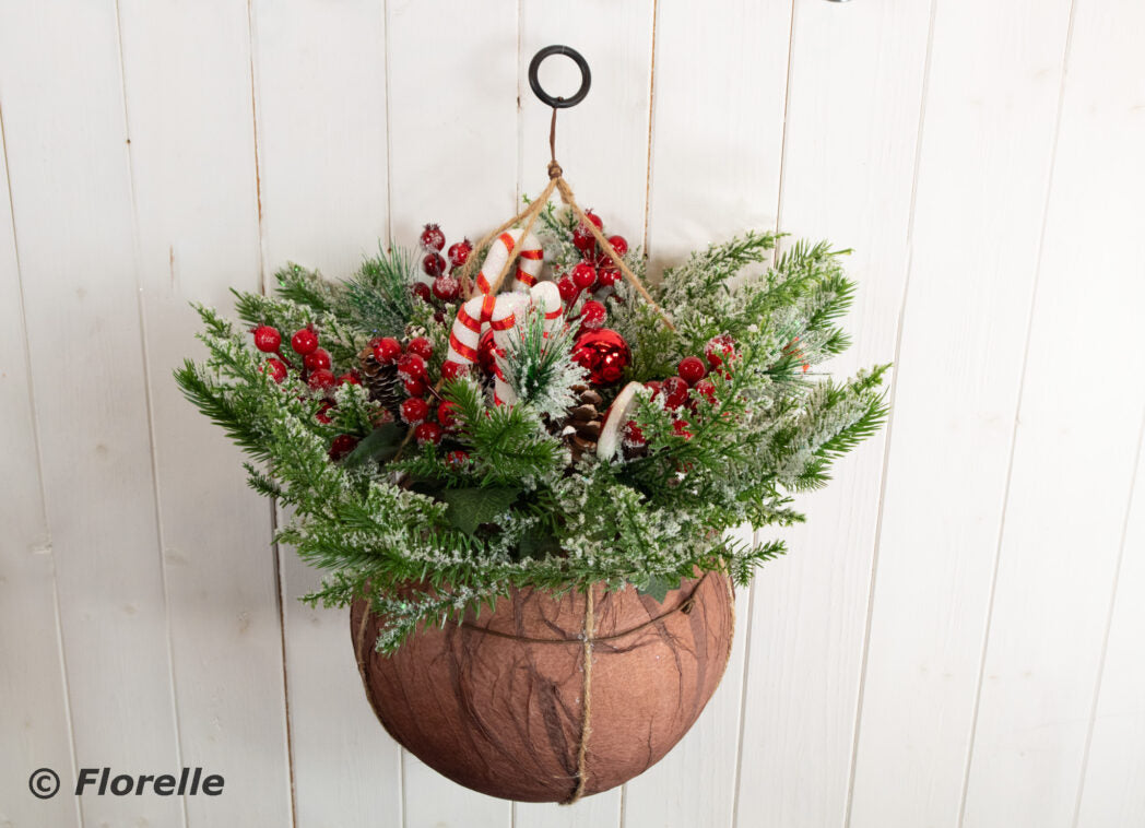 large candycane hanging basket