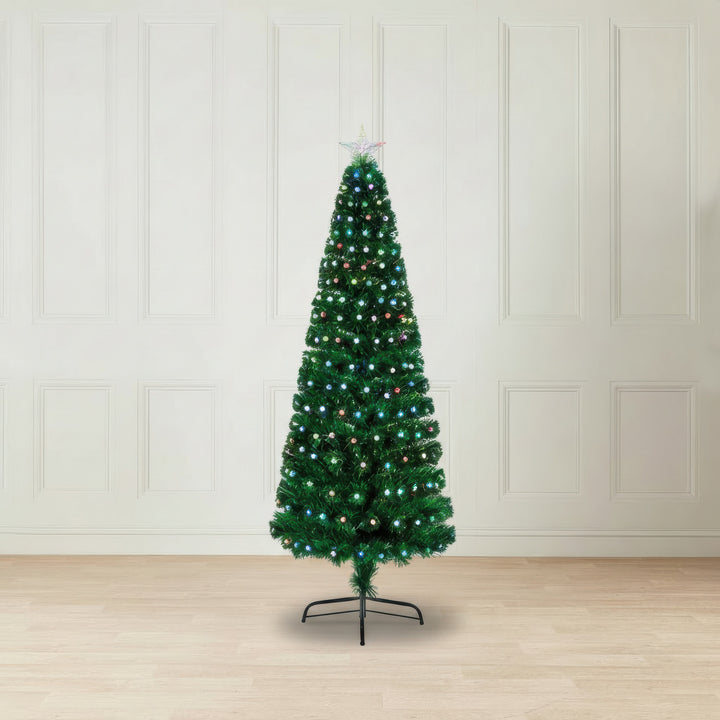 Fibre Optic Christmas Tree With Colour Change Ball Decoration