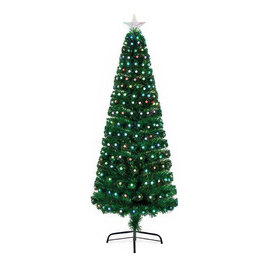 Fibre Optic Christmas Tree With Colour Change Ball Decoration