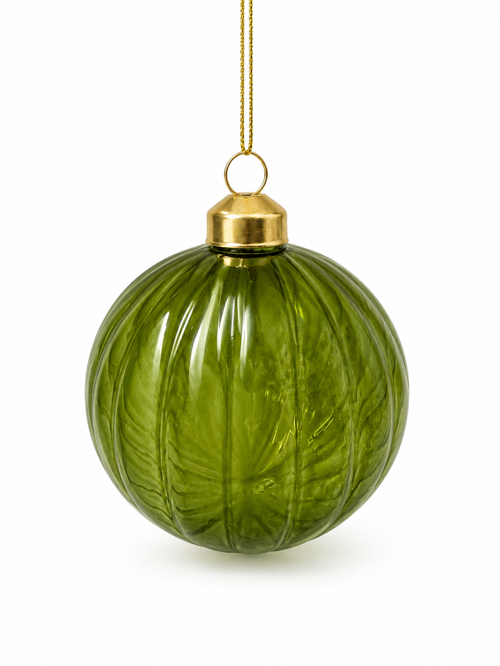 8cm Glass Bauble Assorted