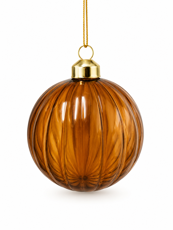 8cm Glass Bauble Assorted