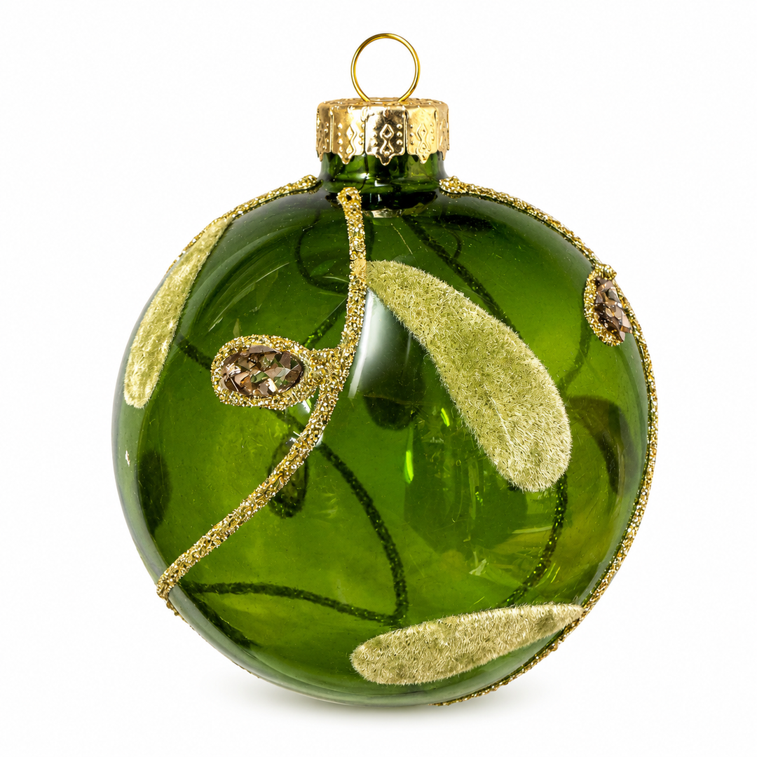 8cm Glass Bauble With Print