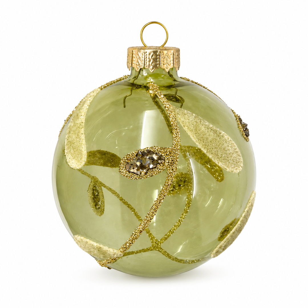 8cm Glass Bauble With Print
