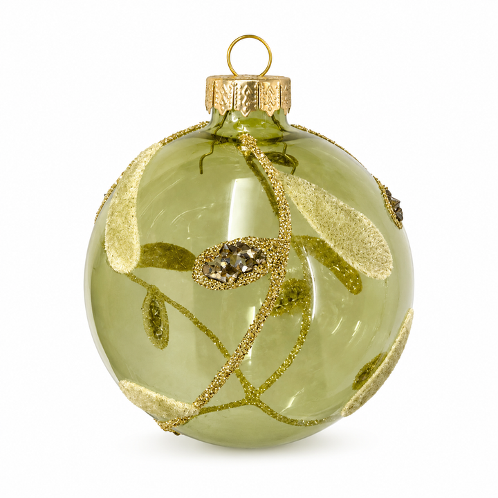 8cm Glass Bauble With Print