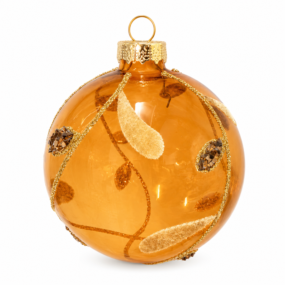 8cm Glass Bauble With Print