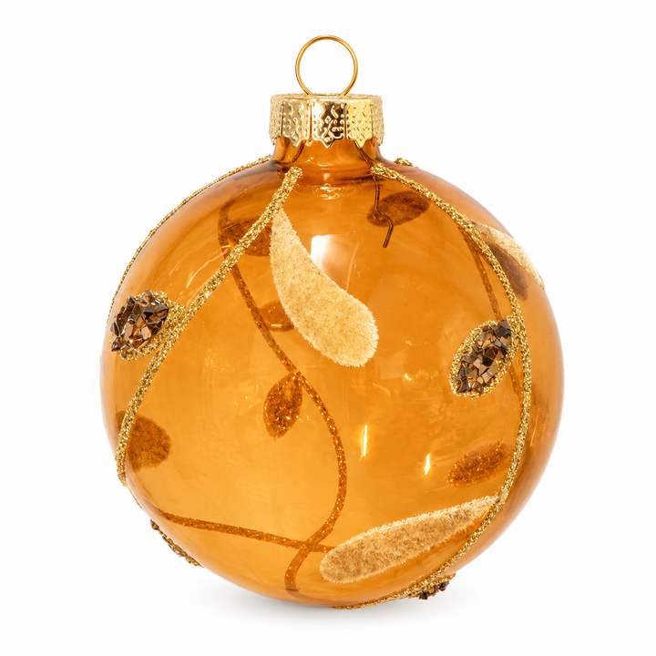 8cm Glass Bauble With Print