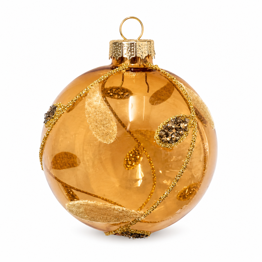8cm Glass Bauble With Print