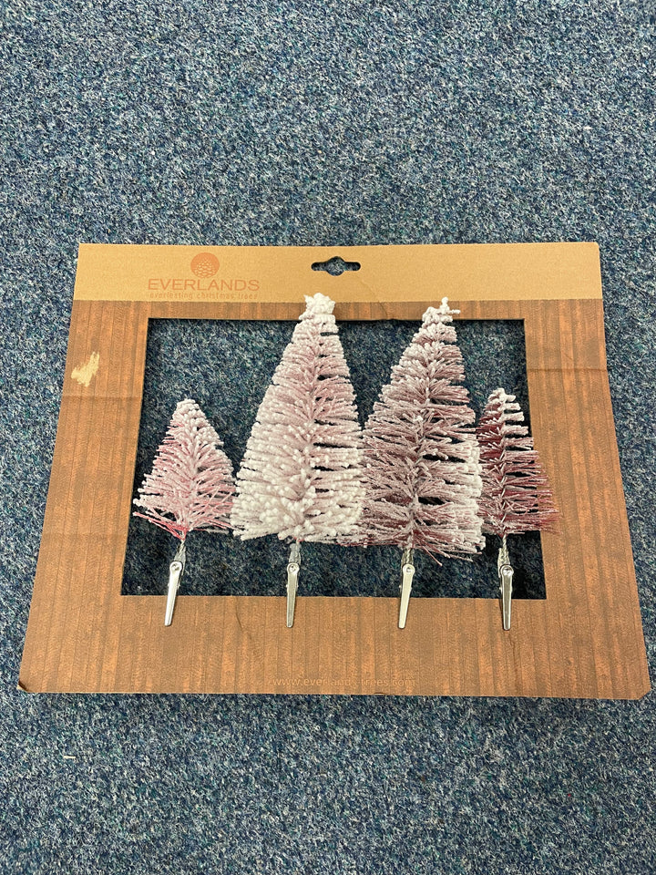 Brush Mini Tree Snowy On Clip