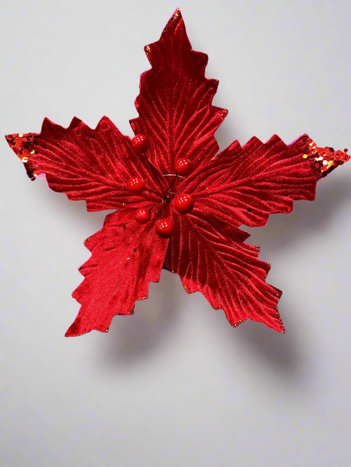 Large Clip On Poinsettia