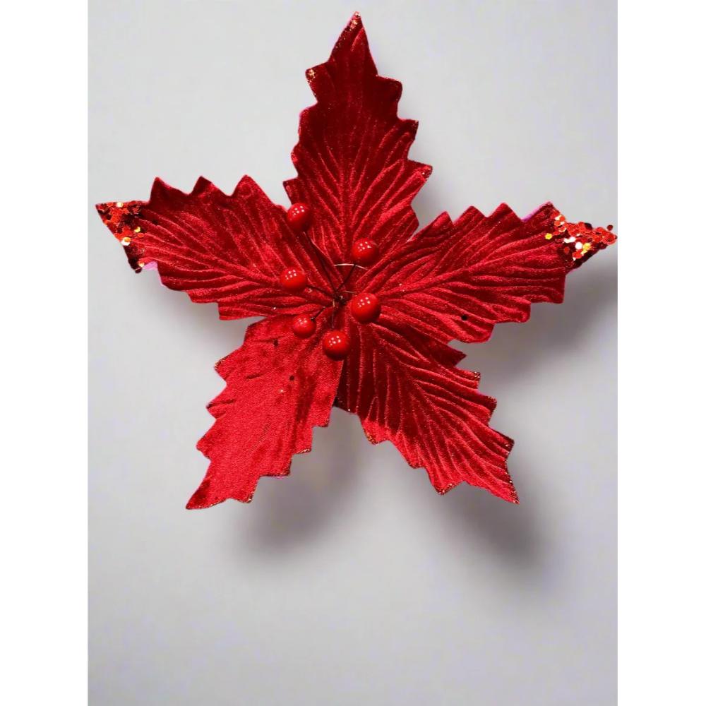 Large Clip On Poinsettia