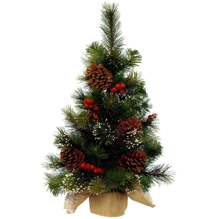 Ipswich Mini Christmas Tree with Snowy Berries & Pinecones