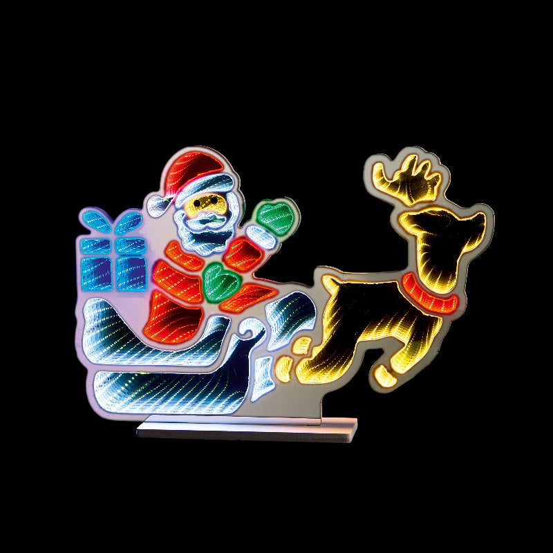 LV Infinity Santa in Sleigh With Present