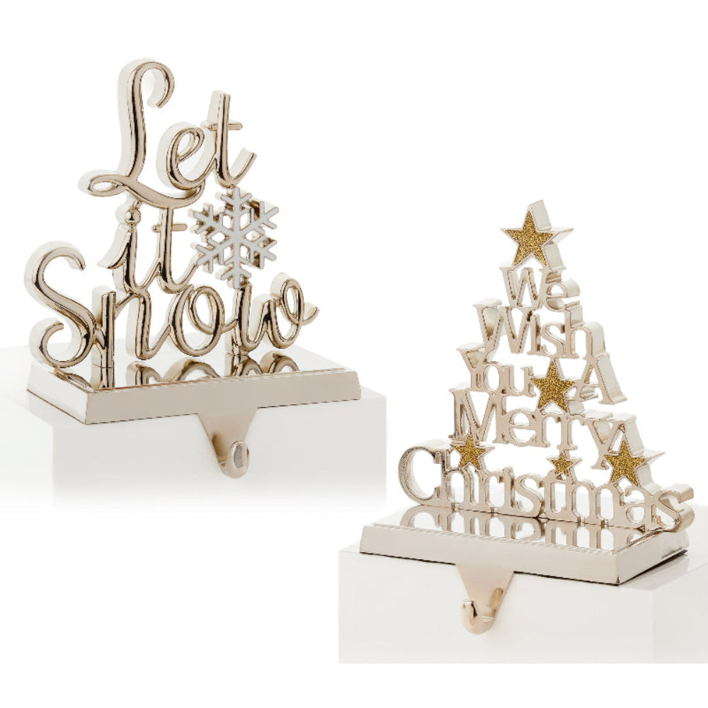 22cm Silver Christmas Stocking Holder
