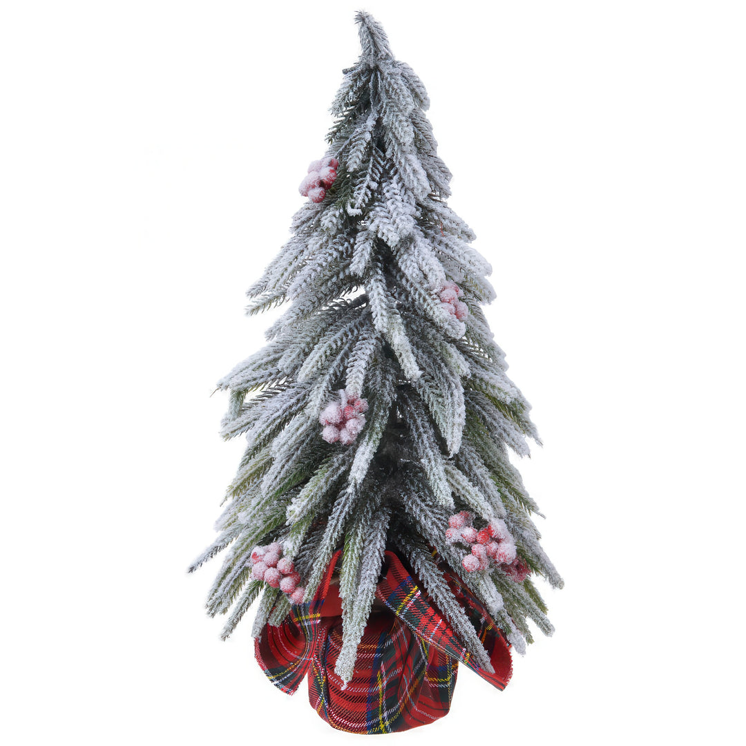 kaemingk mini snowy tree w/ berries