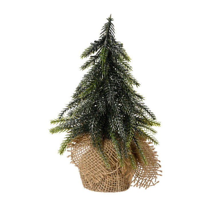 Mini Tree With Glitter In Jute Bag 20cm