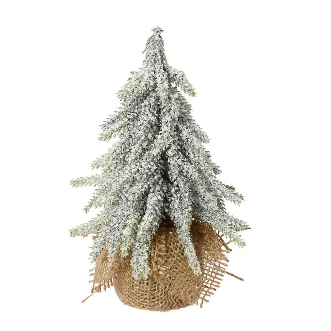 Mini Tree With Glitter In Jute Bag 20cm