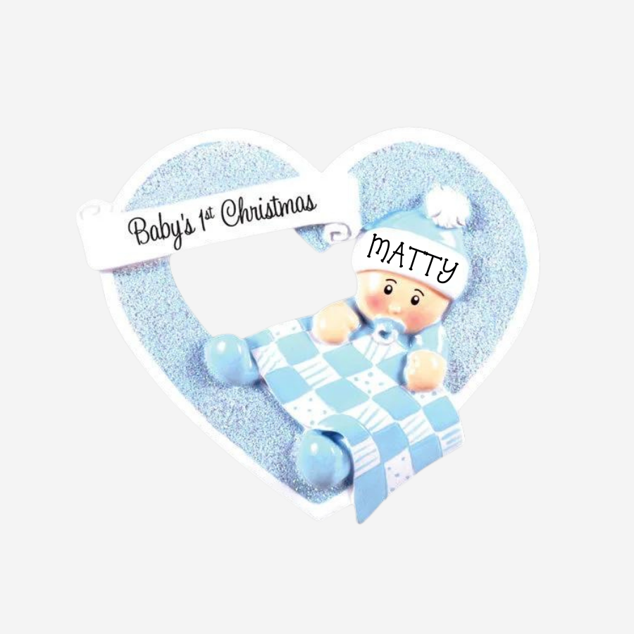 Boy In Heart Personalised Christmas Decoration