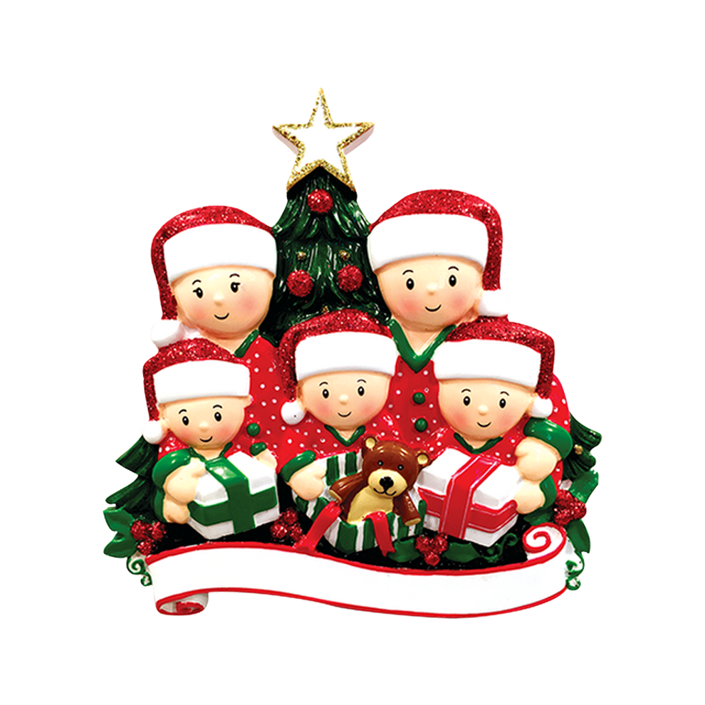 Opening Presents Personalised Tree Decoration