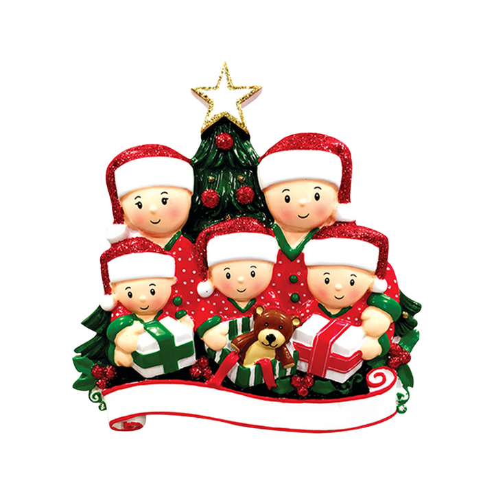 Opening Presents Personalised Tree Decoration