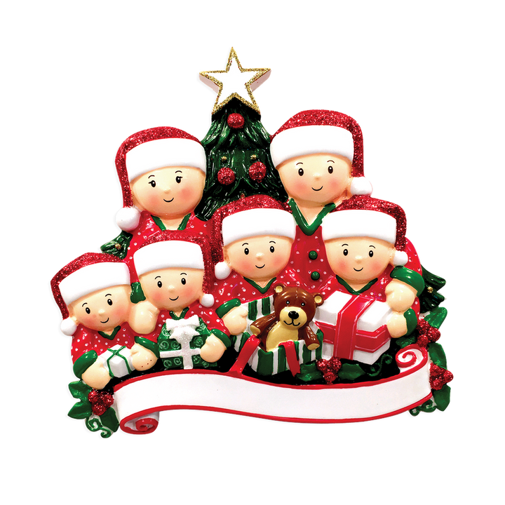 Opening Presents Personalised Tree Decoration