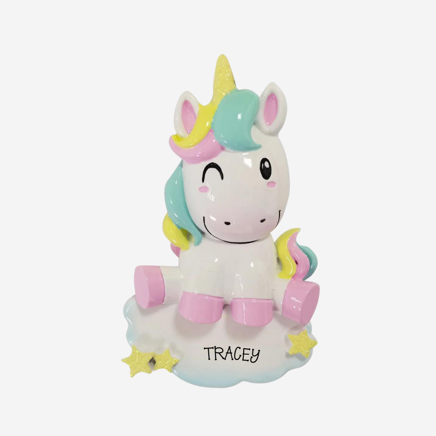 Unicorn Personalised Christmas Decoration