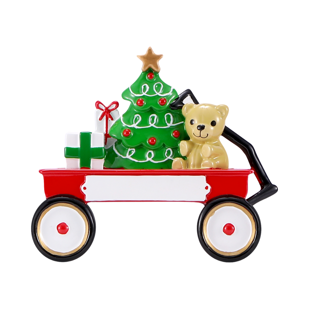 Red Wagon (3D) Personalised Tree Decoration