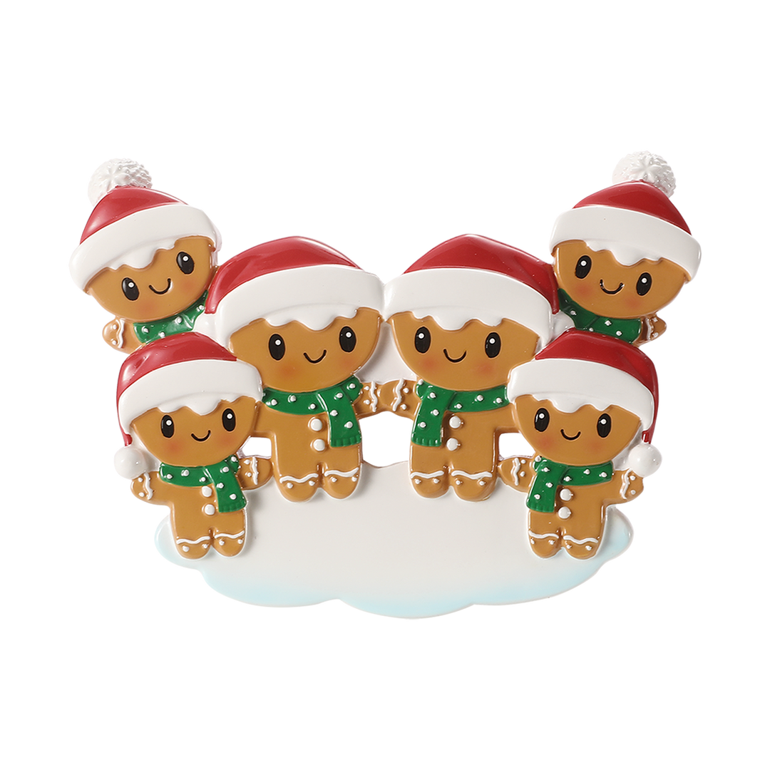Gingerbread Family Personalised Tree Decoration