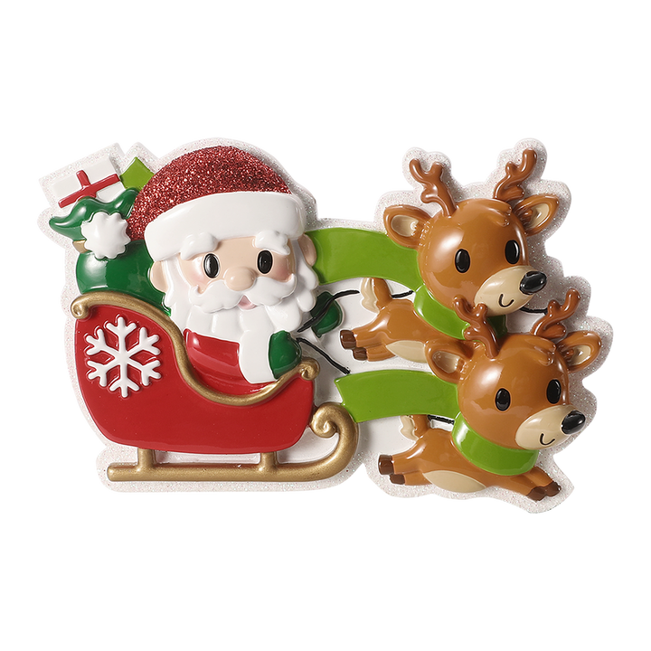 Reindeer in Flight Personalised Tree Decoration