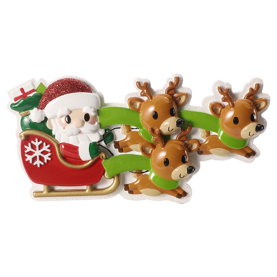 Reindeer in Flight Personalised Tree Decoration