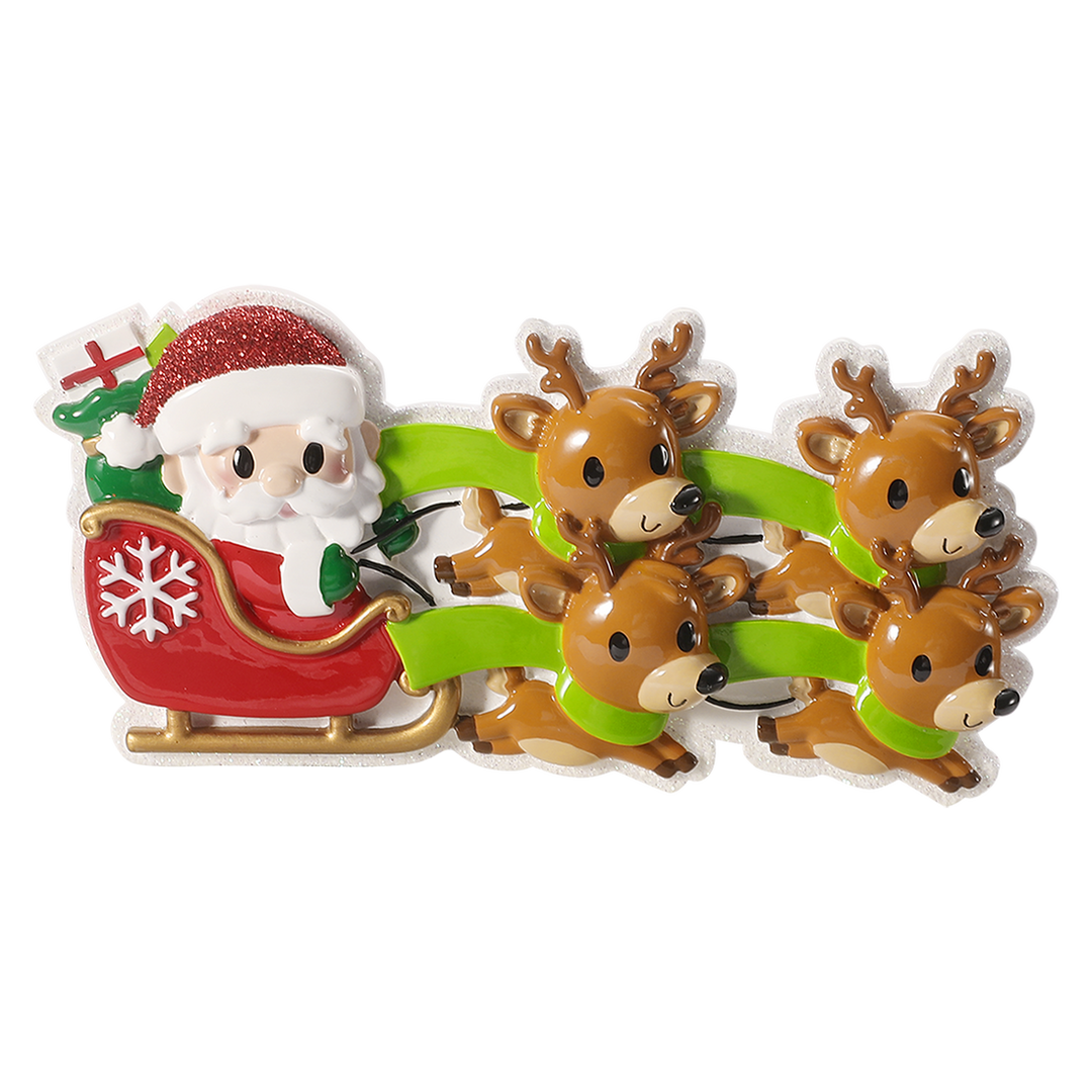 Reindeer in Flight Personalised Tree Decoration