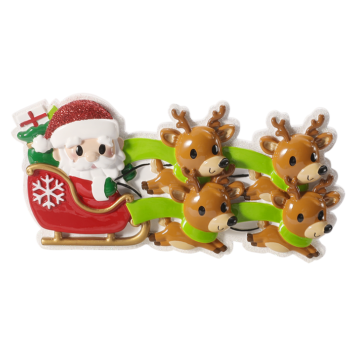 Reindeer in Flight Personalised Tree Decoration