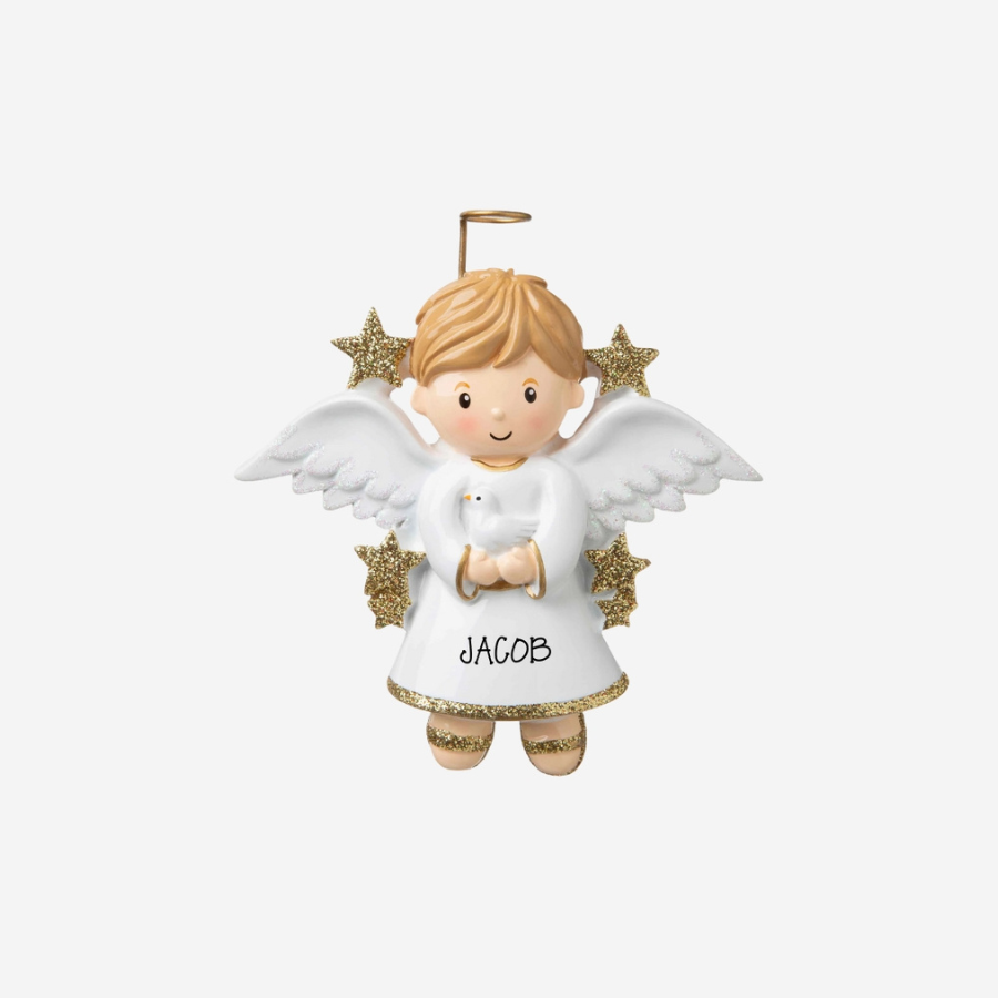 Angel (Boy) Personalised Christmas Decoration