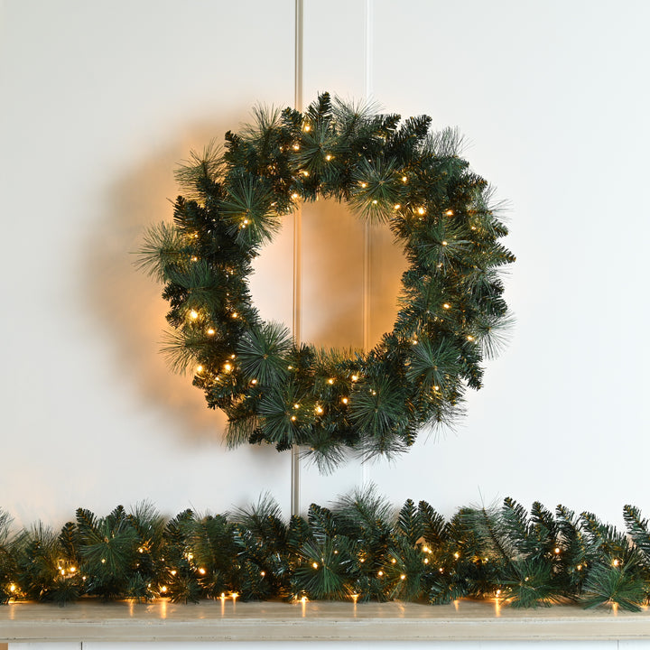 Battery Operated Warm White Firefly LED Christmas Wreath