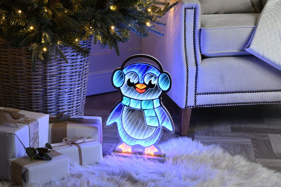 40cm Infinity Penguin with Earmuffs