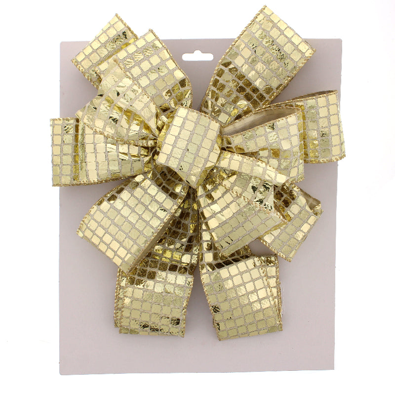 78cm Bow Tree Topper - Gold Mirror Effect