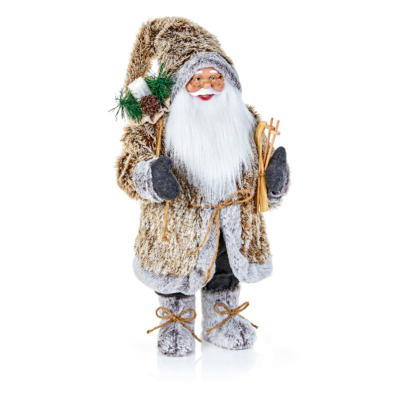 Alpine Santa With Glasses - Grey & Beige