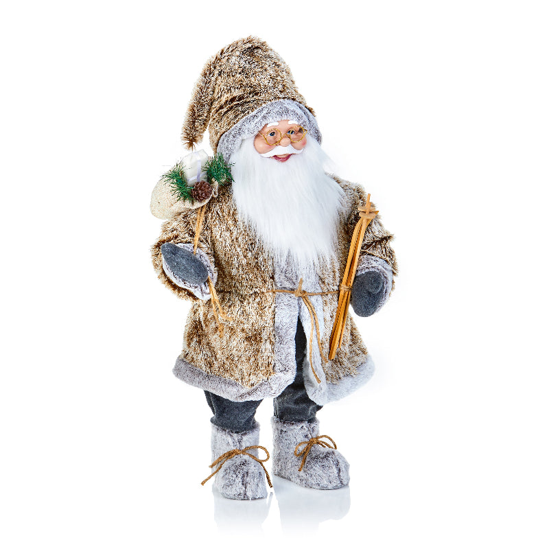 Alpine Santa With Glasses - Grey & Beige