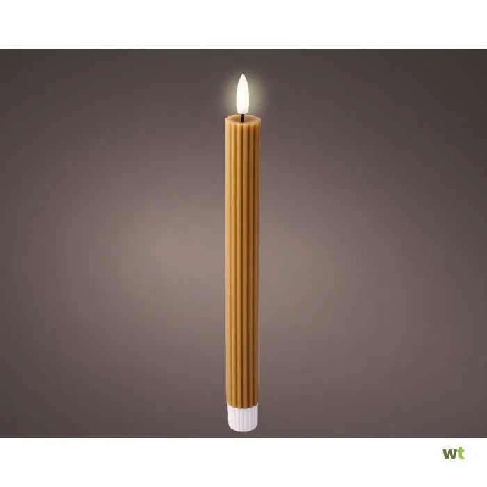 Lumineo LED Dinner Candle Set of 2 - Brown
