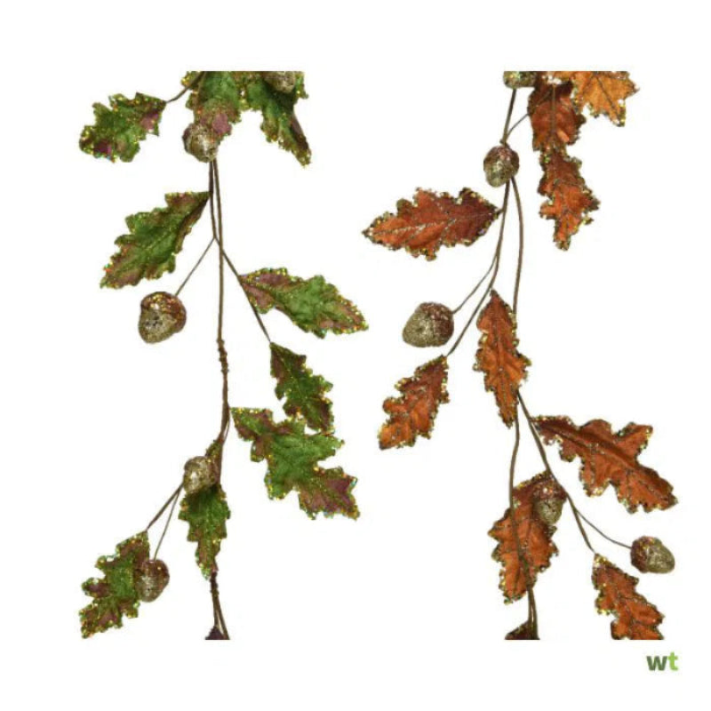 4ft Oak Leaf Garland Gold